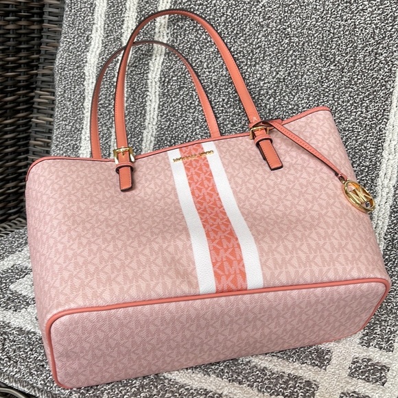 Michael Kors Jet Set Travel Medium Carryall Sherbert Multi - Picture 4 of 16